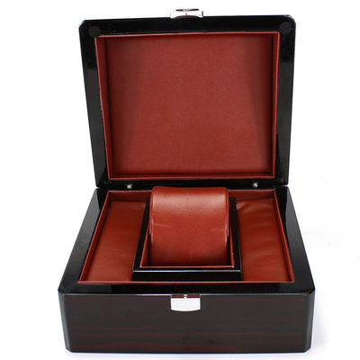 Buy Customized Glossy Watch Box Wooden Watch Display Box 250*200*250mm Size With Lock online manufacture