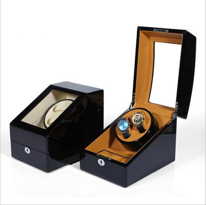 Buy Custom Glossy Wooden Automatic Watch Winder Box 2 Slots online manufacture