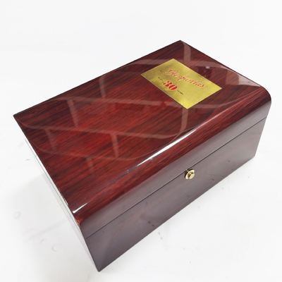 comprar Caja de vino de madera personalizada, caja de regalo de vino con acabado lacado de alto brillo online manufacture