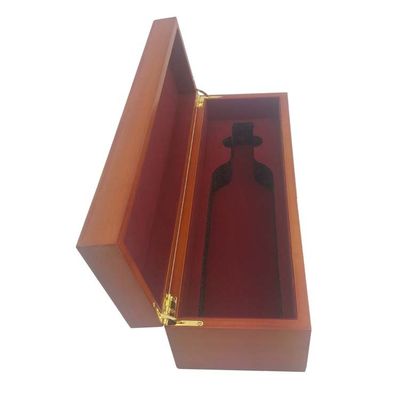 Buy Luxurious Custom Wine Boxes Wooden with Velvet Insert 12x4x4 Inches online manufacture