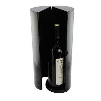 Buy Custom Black Personalised Wine Gift Box Durable With Cylindrical Design online manufacture