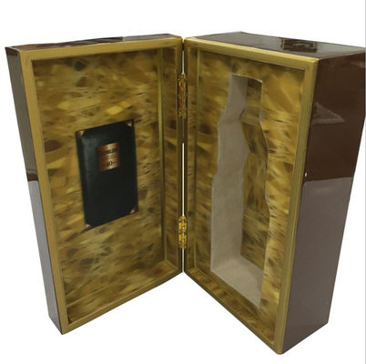 Buy Elegant Custom Printed Wine Boxes with Gold Logo Eco Friendly Storage online manufacture