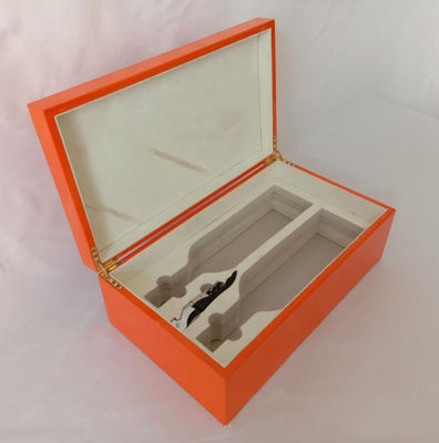Buy Orange Whiskey Wooden Wine Box Sustainable Materials For Packaging online manufacture