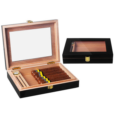 Buy Wooden Luxury Cigar Box Handcrafted With Piano Lacquer Finish online manufacture