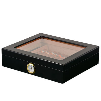 Buy Custom Material Wood Cigar Storage Box With Window Cigar Wooden Box online manufacture