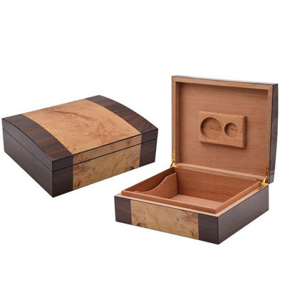 Buy High Gloss Luxury Spanish Cedar Cigar Box With Humidity Regulation online manufacture