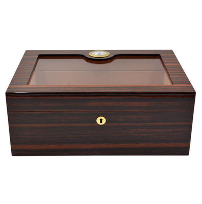 Buy Customized Luxury Cigar Humidor Box 10-20 CT Capacity High Gloss Piano Finish Digital Hygrometer online manufacture