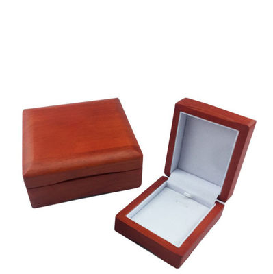 Buy Luxury Velvet Inner Necklace Bracelet Ring Box Red Wooden Jewelry Gift Box online manufacture