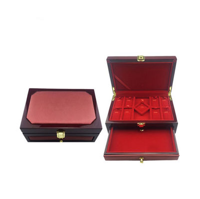 Buy Large Capacity Wooden Jewelry Box with Leather Finish and Velvet Lining for Luxury Storage online manufacture