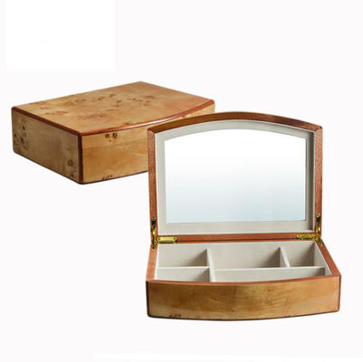 Buy Large Glossy Wooden Wedding Ring Box Cotton Slot Ring Case Eco Friendly online manufacture