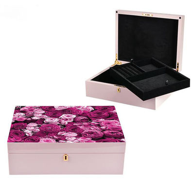 Buy Double Layer Wooden Jewelry Box Exquisite Craftsmanship for Multi Purpose Jewelry Storage online manufacture