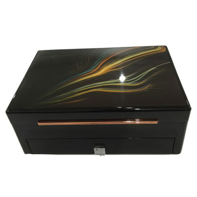 Buy Custom Luxury Decorative Box With Velvet Lined Interior LED Lighting For Jewelry Storage online manufacture