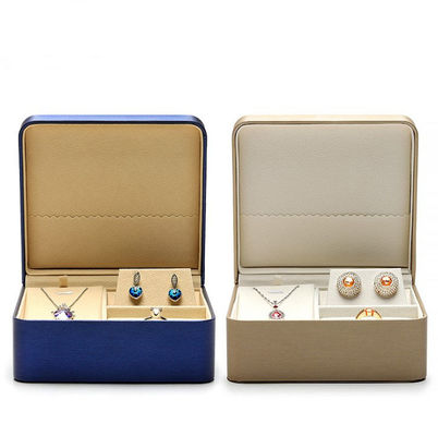 Buy High End Eco Friendly Jewelry Boxes Elegant With Double Layer PU Coating online manufacture
