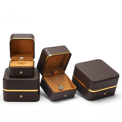 Buy Luxury Faux Leather Jewelry Box Fashionable Eco Jewellery Boxes With Velvet Interior online manufacture