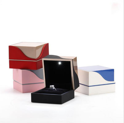 Buy High Grade Leather Jewelry Box with Velvet Lining and Custom Logo for Rings and Necklaces online manufacture