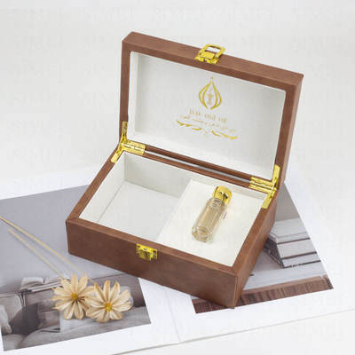 Buy Luxury Cosmetic Perfume Box Custom Design With Matt Lamination Finish Leather Packing Decorative Perfume Box online manufacture