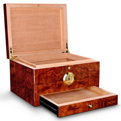 Buy Handmade Premium Materials Humidor Cigar Box with Built-in Hygrometer and High Glossy Finish online manufacture