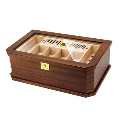 Buy High Glossy Custom Wooden Cigar Humidor with Adjustable Humidity and Partitioned Design online manufacture