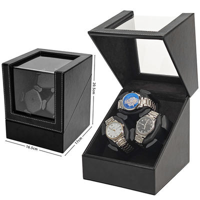 Buy 3 Motor Luxury Decorative Boxes Automatic Watch Winding Display Watch Box With Customized Logo online manufacture