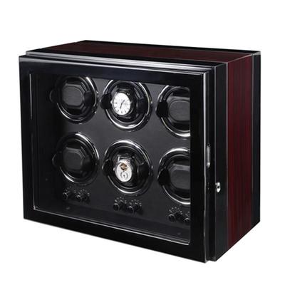 Buy Luxury Auto Watch Winder Box Safe With 6 Programmable Rotors online manufacture