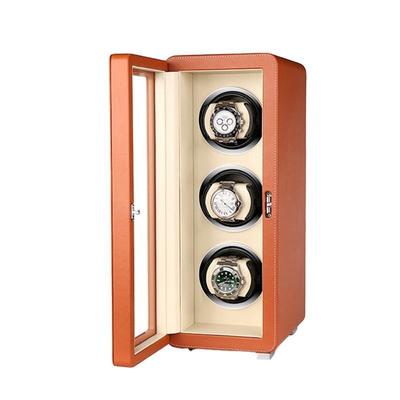 Buy 3 Slots Auto Watch Winder Automatic Watch Box Convenient With Flexible Pillows online manufacture