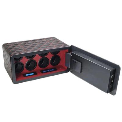 Buy 8 Slots Watch Winder Case Automatic Watch Winder Box With Custom Logo Leather Packaging online manufacture