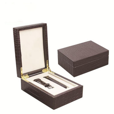Buy Rectangular Personalized Leather Watch Box Velvet Lining For Elegant Watch Storage online manufacture