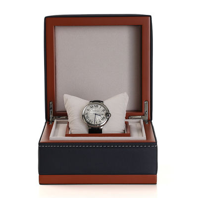 Buy Square Travel Watch Holder Single Watch Box With Velvet Lining Flip Cover For Travel online manufacture