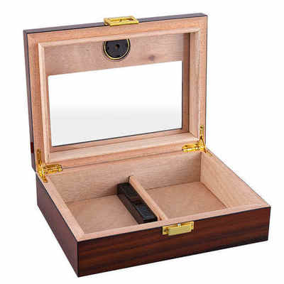 Купить Роскошные испанские сигары из дерева кедрового дерева Humidor Box Hygrometer Custom Color Logo Silver Hinges Lacquer Finish для сохранения сигар online manufacture