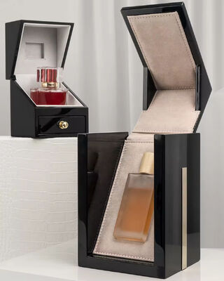 buy Customizable Wooden Perfume Packaging Box Collection Display Gift Polished Piano Paint Technique online manufacture