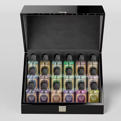 comprar Caja de madera de laca negra de calidad superior de perfume brillante con partición de varias ranuras y logotipo de marca personalizado online manufacture