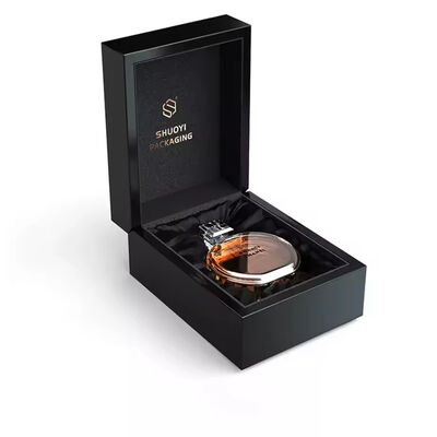 comprare Confezione cosmetica personalizzata per uomo e donna, scatola per profumo e colonia, in legno nero lucido di lusso online manufacture