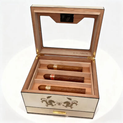 Αγορά Νέο σχεδιασμό Humidor Συσκευή Ασφάλεια Τροφίμων Αποθήκευση Συσκευή Χιντζά Κάλυψη Κουτί Μαύρο Μαγνητό ξύλο Custom Cigar Box με Custom Logo online manufacture