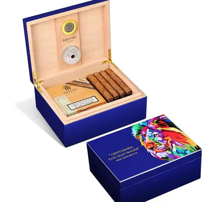 satın al Özel Piyano Lak Sedir Ahşap Humidor Kutusu El yapımı Lüks Sigara Humidor Kutusu online manufacture