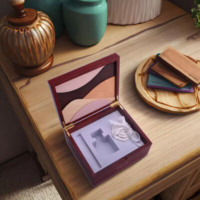 Buy Luxury Perfume Box with Gloss Lacquered Finish Custom Wooden Gift Box for Multi-Use Versatility and Customizable Interior online manufacture